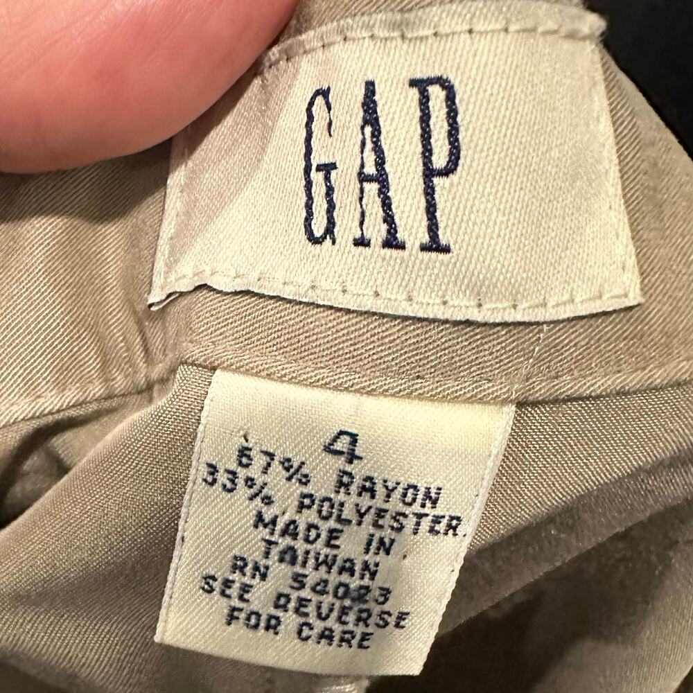Vintage Y2K GAP Pleated Wide Leg Trousers High Rise Minimalist Quiet Luxury 6 - Picture 8 of 9